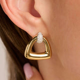 Vintage Open Triangle Earrings