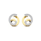 Sculptural Twisted Zirconia Earrings