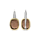Smokey Brown Zirconia Cushion Hoops
