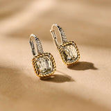 Grey Zirconia Cushion Hoops