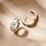 Classic Zirconia Hoops Silver