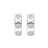 Classic Zirconia Hoops Silver