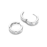 Classic Zirconia Hoops Silver