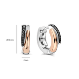 Black Zirconia Layered Hoops