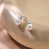 Zirconia Pearl Earrings