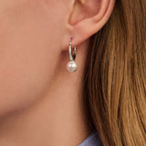 Zirconia Pearl Hoops