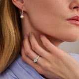 Zirconia Pearl Hoops