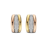Tricolor Triple Circle Zirconia Hoops