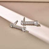 Long Zirconia Earrings