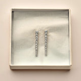 Long Zirconia Earrings 40mm