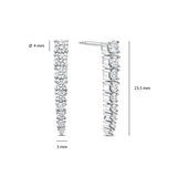 Long Zirconia Earrings 23,5mm