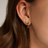 Zirconia Half Hoop Earrings