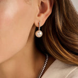 Icon Pearl Hoops Silver