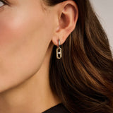 Open Link Hoops with Round Zirconia