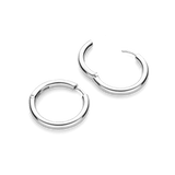 Classic Silver Oversized Hoops 25mm