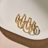Tennis Small Hoops 14mm