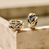 Vintage Zirconia Chain Hoops