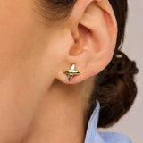 Bicolor Cross Earrings
