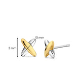 Bicolor Cross Earrings