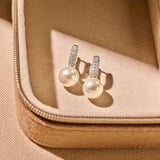 Zirconia Pearl Hoops