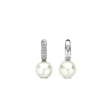 Zirconia Pearl Hoops