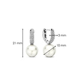 Zirconia Pearl Hoops
