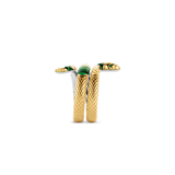 Emerald Snake Ring