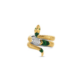 Emerald Snake Ring