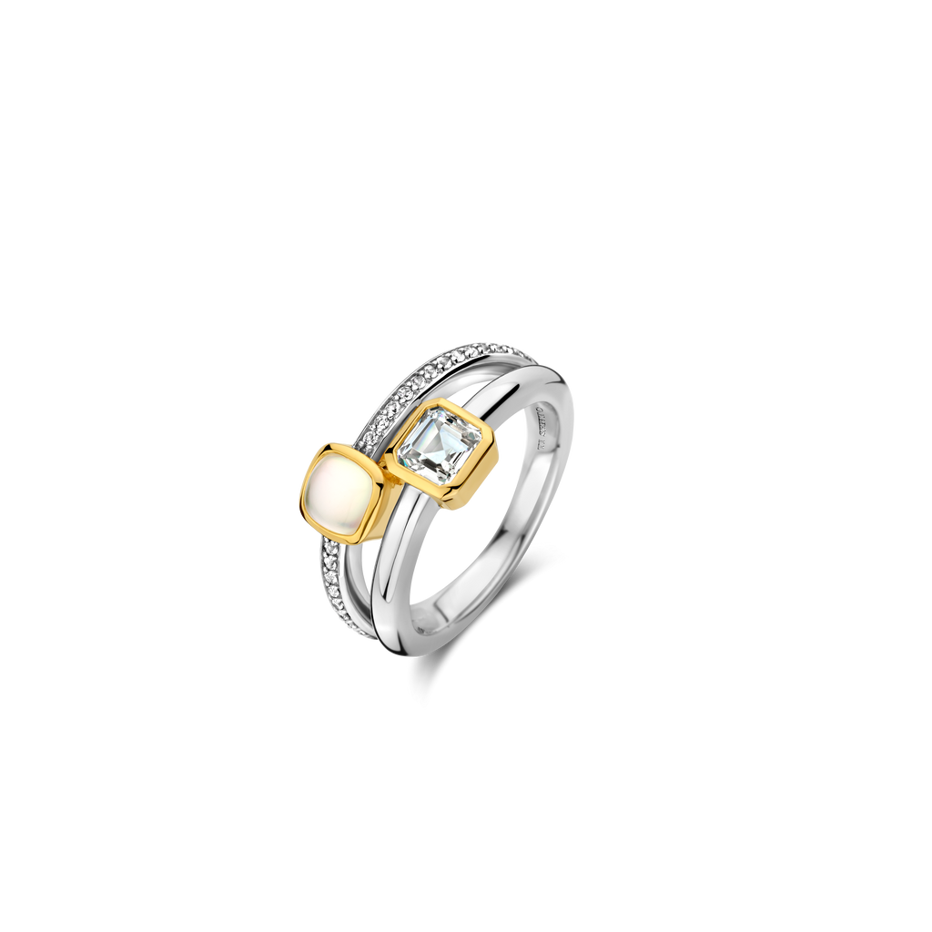 Double Cushion Zirconia Ring – TI SENTO