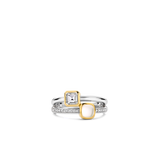 Double Cushion Zirconia Ring
