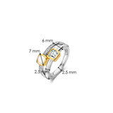 Double Cushion Zirconia Ring
