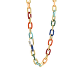 Multicolour Chain Statement Necklace