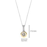 Classic Round Zirconia Necklace with pendant