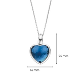 Blue Heart Necklace with pendant