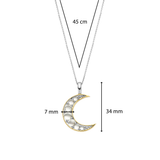 Moon Pearl Necklace with pendant