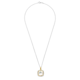 Zirconia Cushion Pearl Necklace with pendant