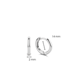 Classic Small Hoops Silver 14mm