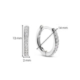 Tennis Small Hoops 14mm