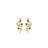 Emerald Snake Earrings