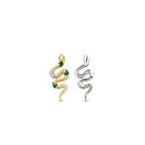 Emerald Snake Earrings