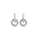 Zirconia Crossover Circle Hoops