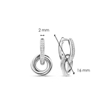 Zirconia Crossover Circle Hoops