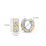 Vintage Zirconia Chain Hoops