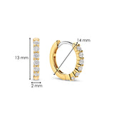 Tennis Small Hoops 14mm