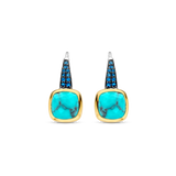 Turqoise Zirconia Cushion Hoops