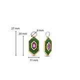 Emerald Cosmic Earcharms